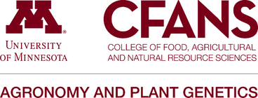 Maroon block letters with the CFANS logo and the words Agronomy and Plant Genetics